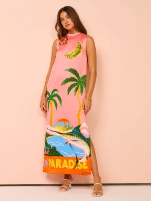 Alemais Paradiso Silk Midi Dress in Multi