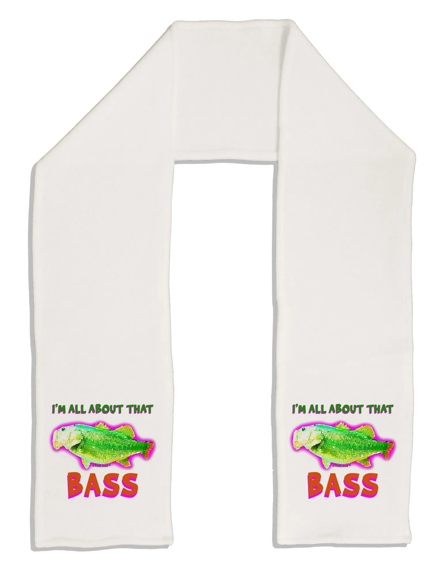 All About That Bass Fish Watercolor Adult Fleece 64&#x22; Scarf