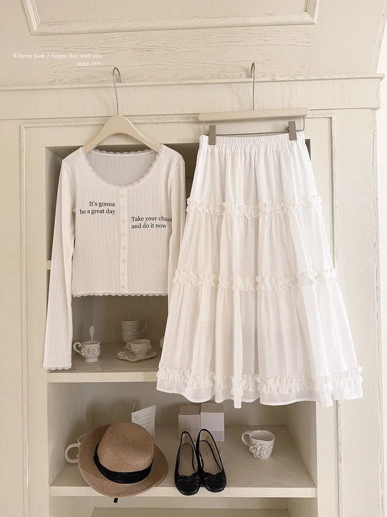 Angel voice midi skirt