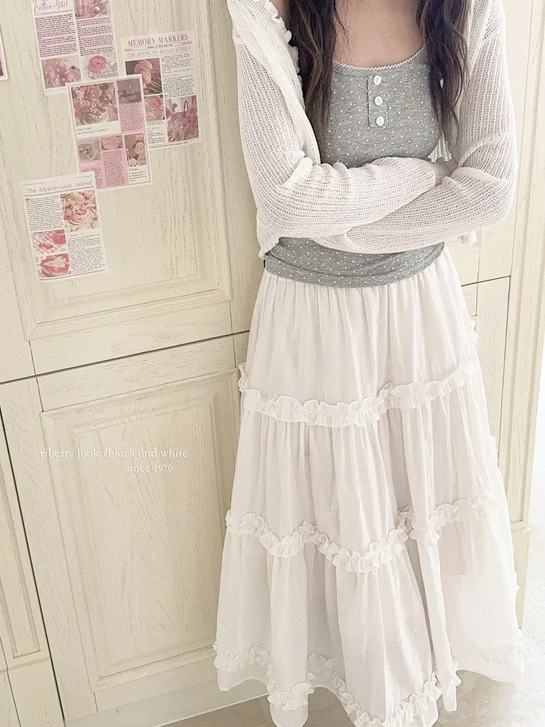 Angel voice midi skirt