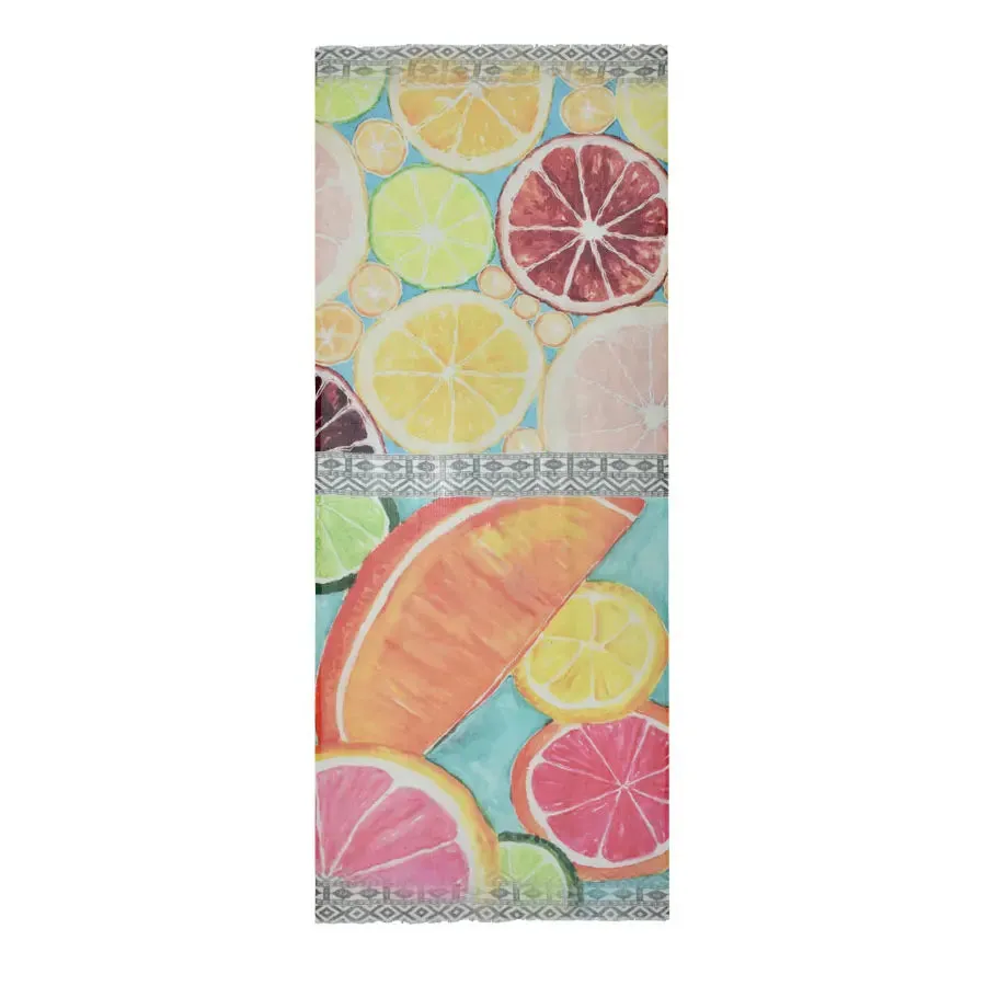 Atticus Summer Citrus Print Scarf
