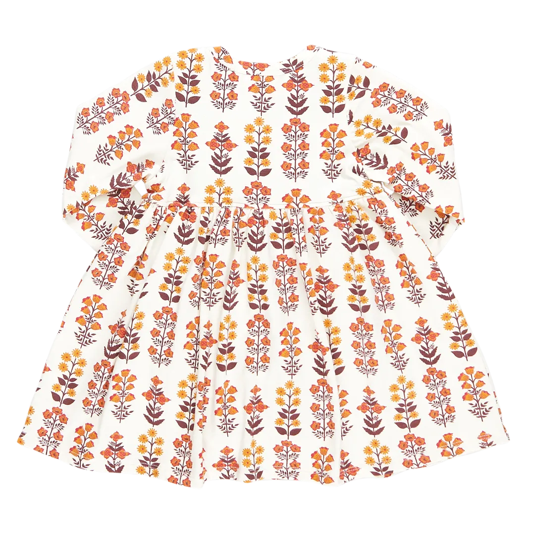 Baby Girls Organic Steph Dress - Fall Field Floral