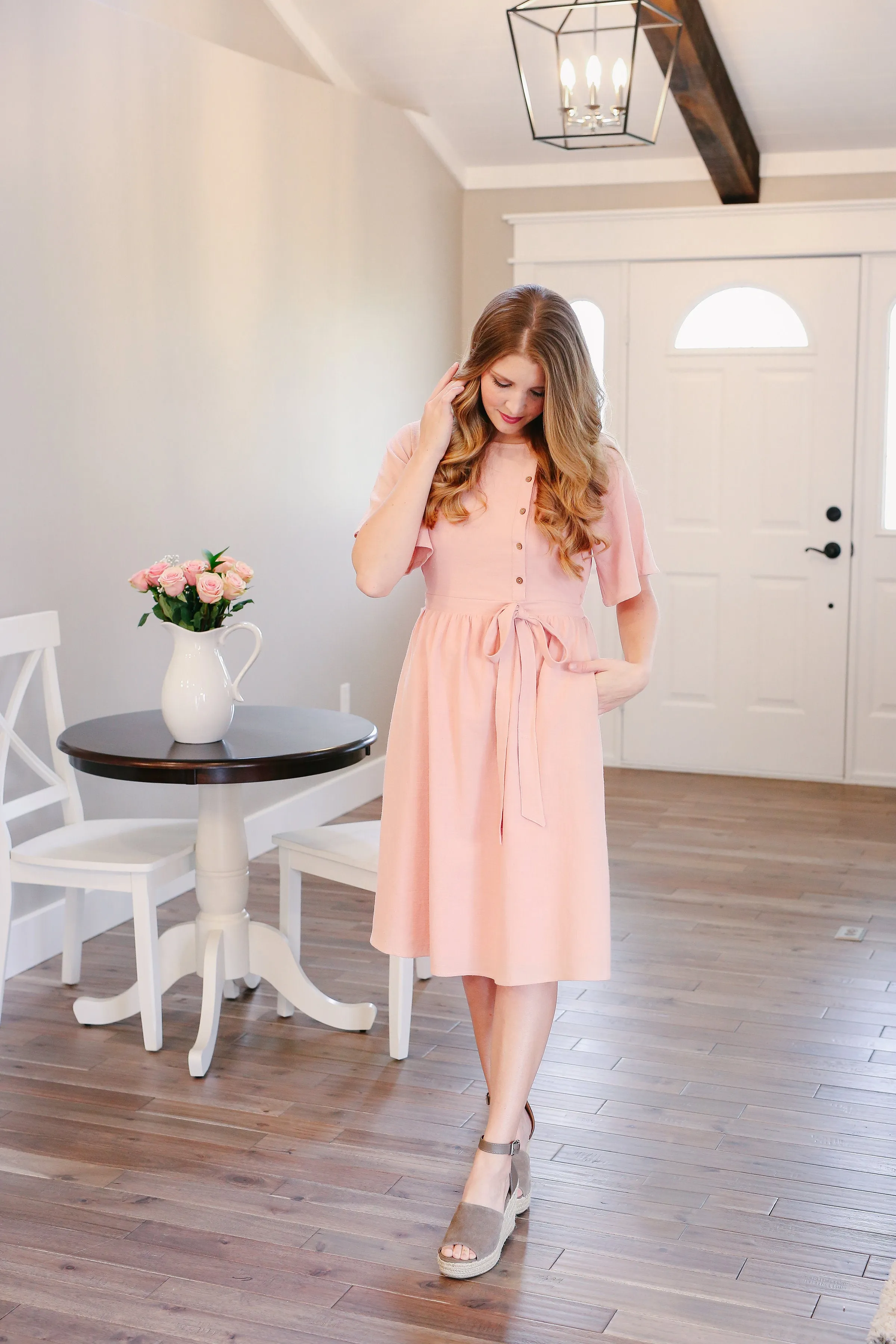 Blushing Beauty Midi Dress