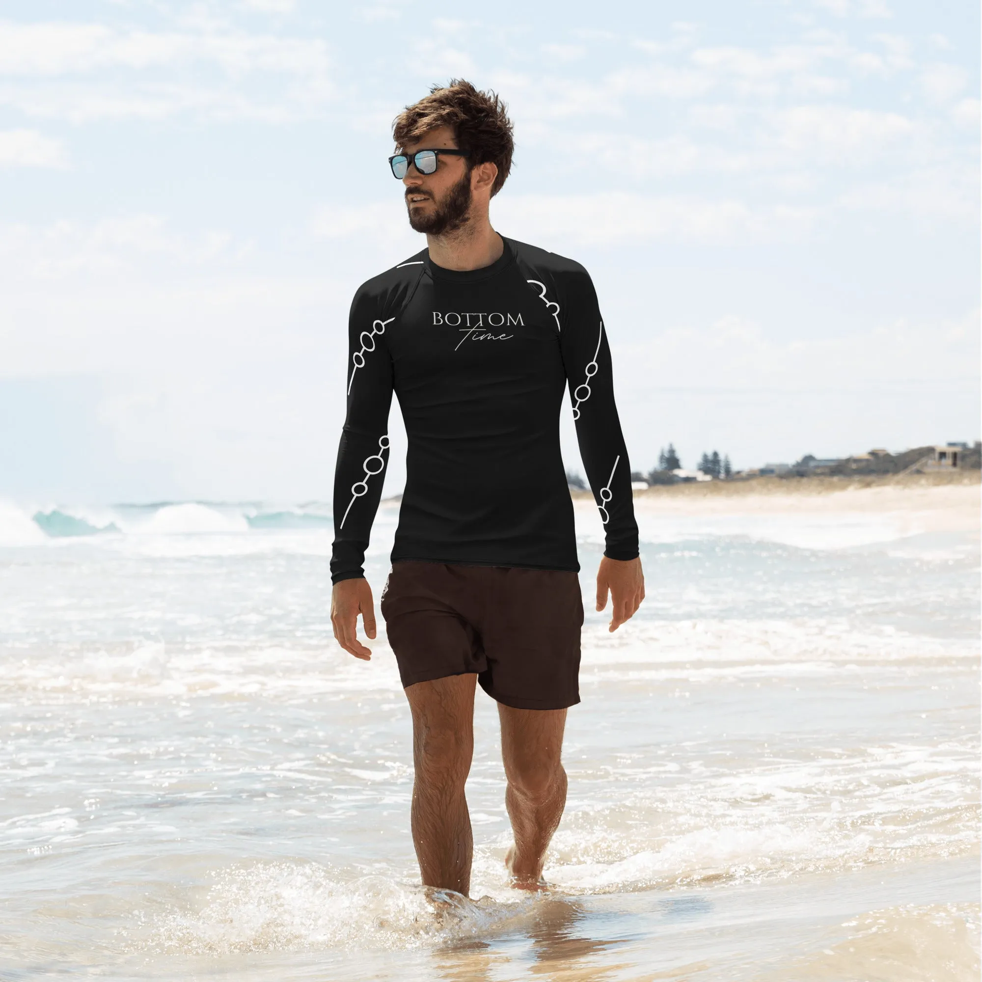 Bottom Time Eco-Friendly Men's Rash Guard, Octopus, Sets