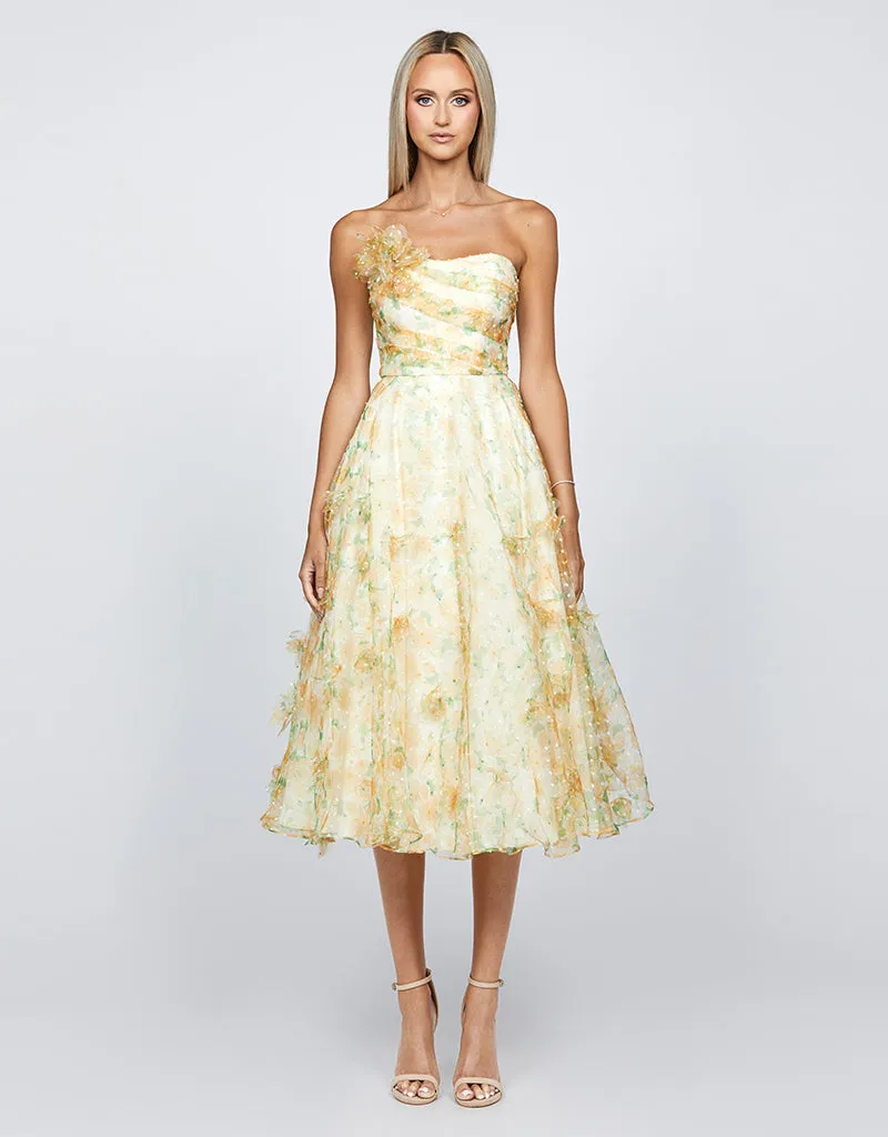 CARLENE STRAPLESS ORGANZA MIDI B68D04S