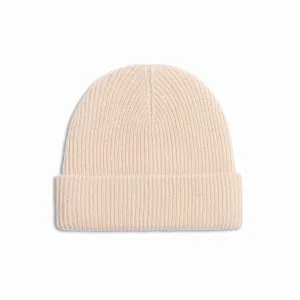 Cashmere Wool Beanie - Cream