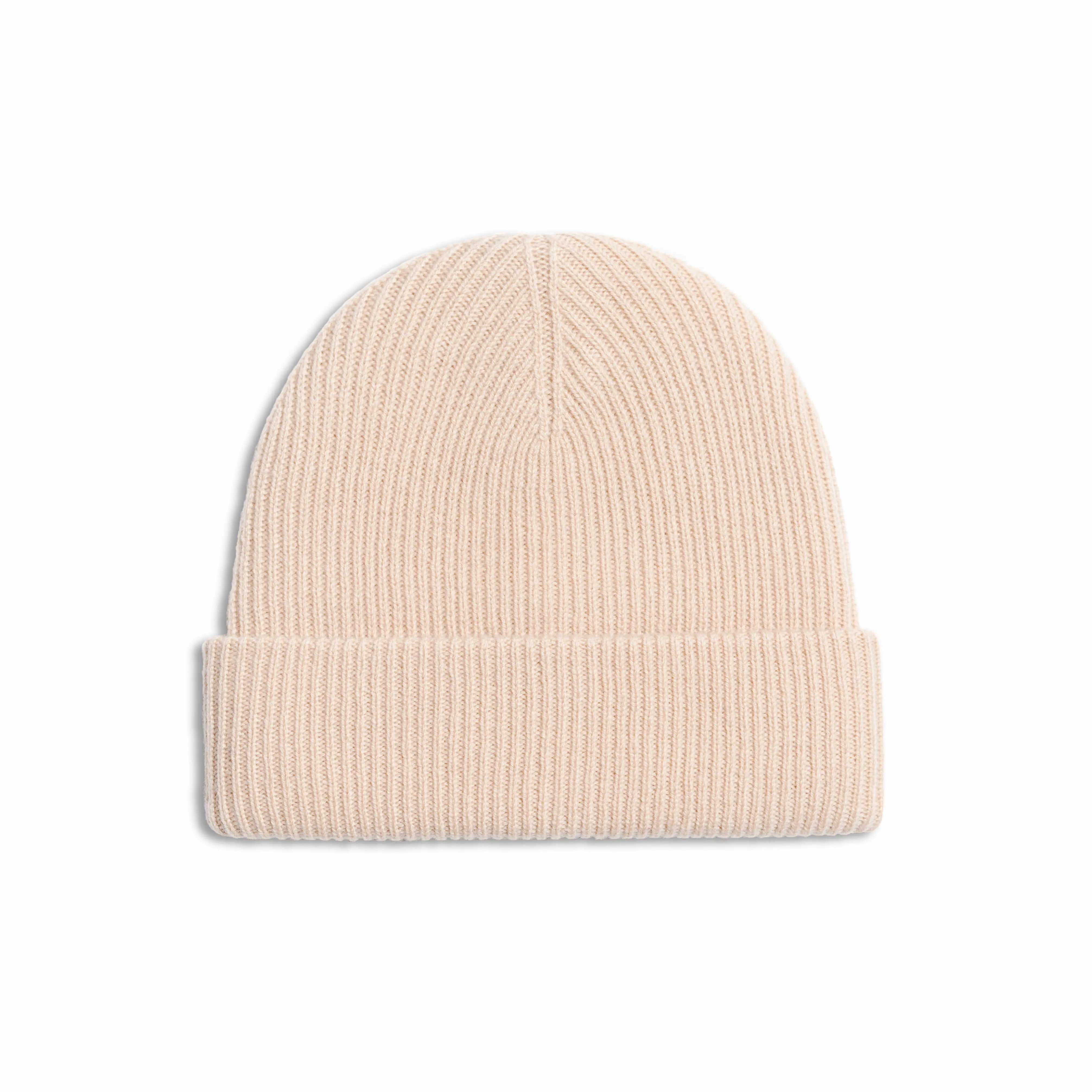 Cashmere Wool Beanie - Cream