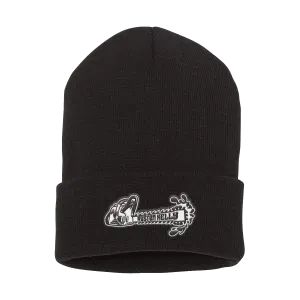 Chainsaw Emroidered PatchBlack Beanie