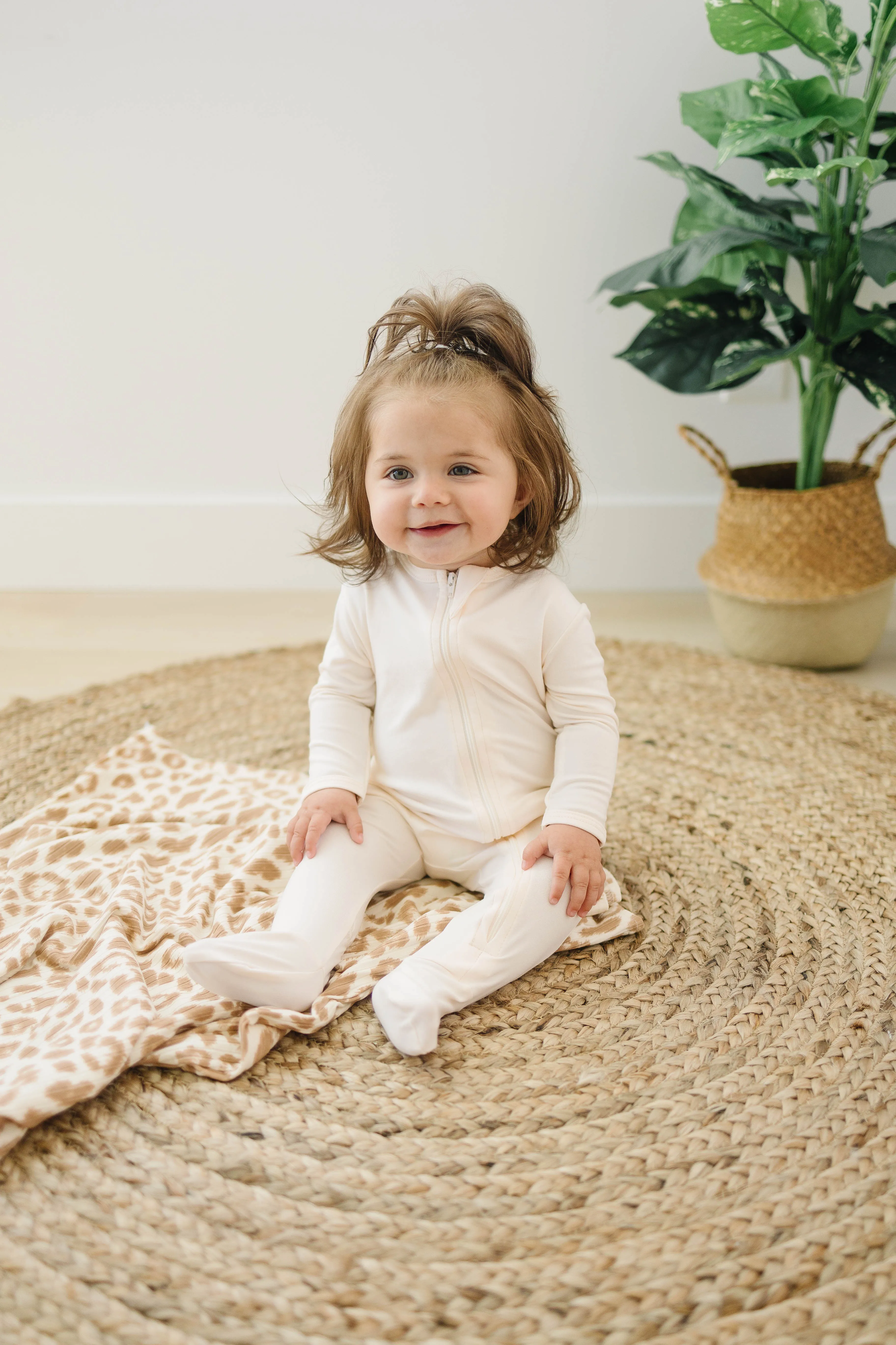 Cozy Zipper Footie Sleeper | Moonstone