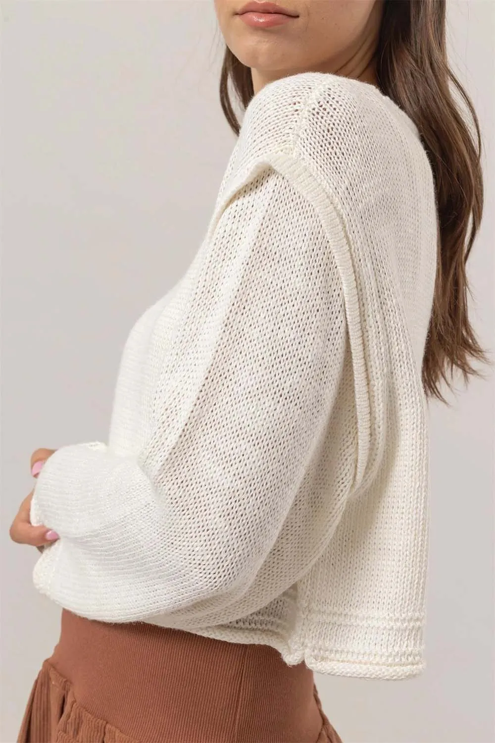 CROPPED SWEATER PULLOVER