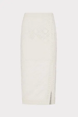 Diamond Crochet Midi Skirt