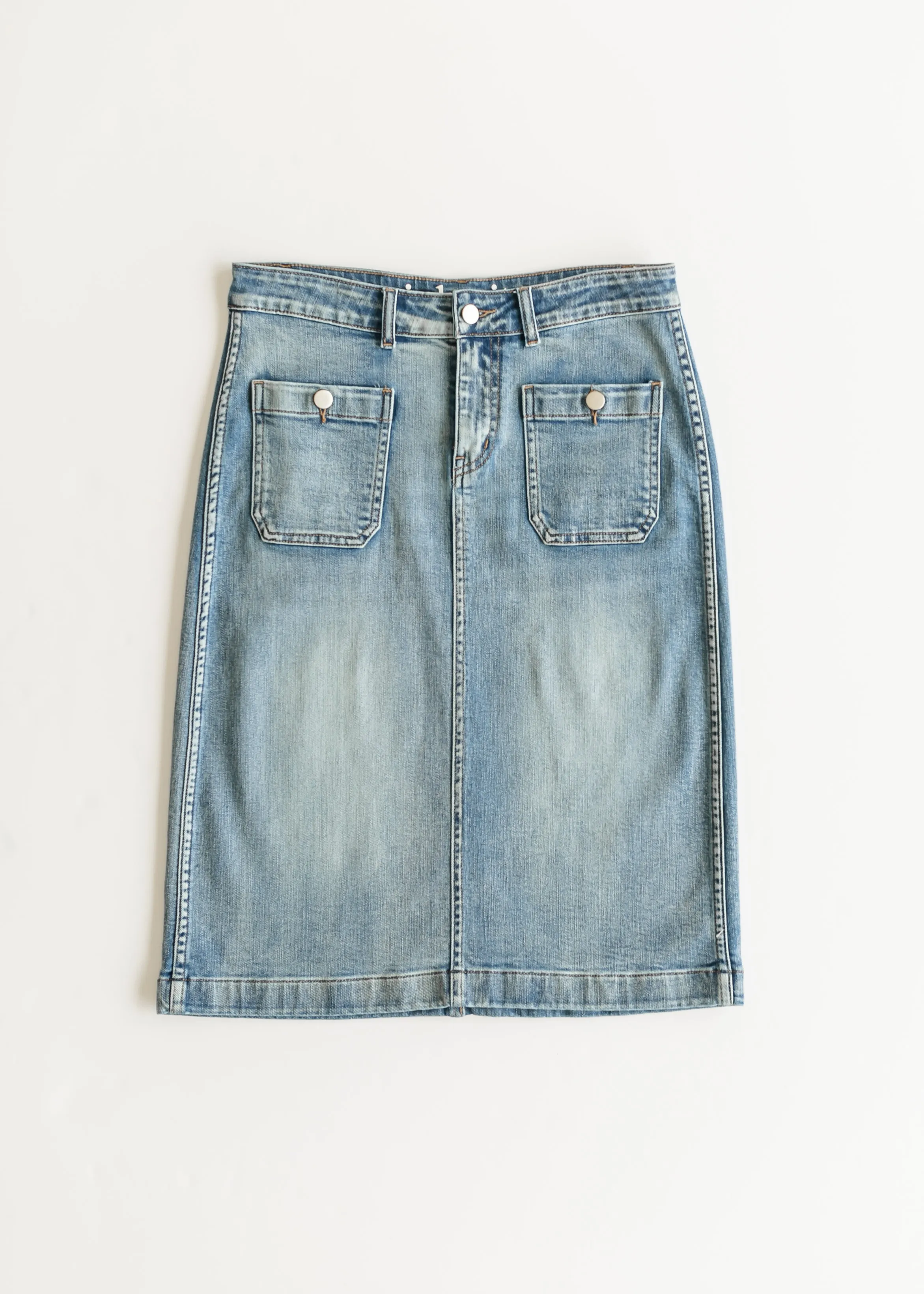 Elin Front Pocket Midi Skirt