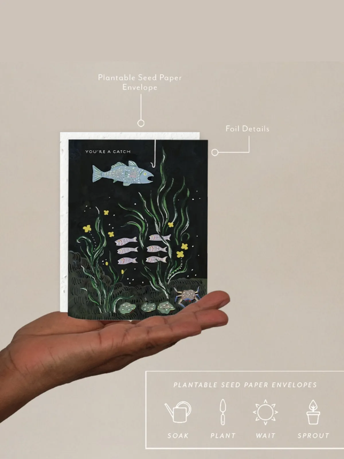 Fish Love & Friendship - Seeded Card
