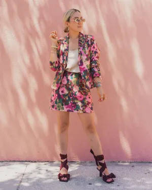FLORAL PRINT SHORT SKIRT