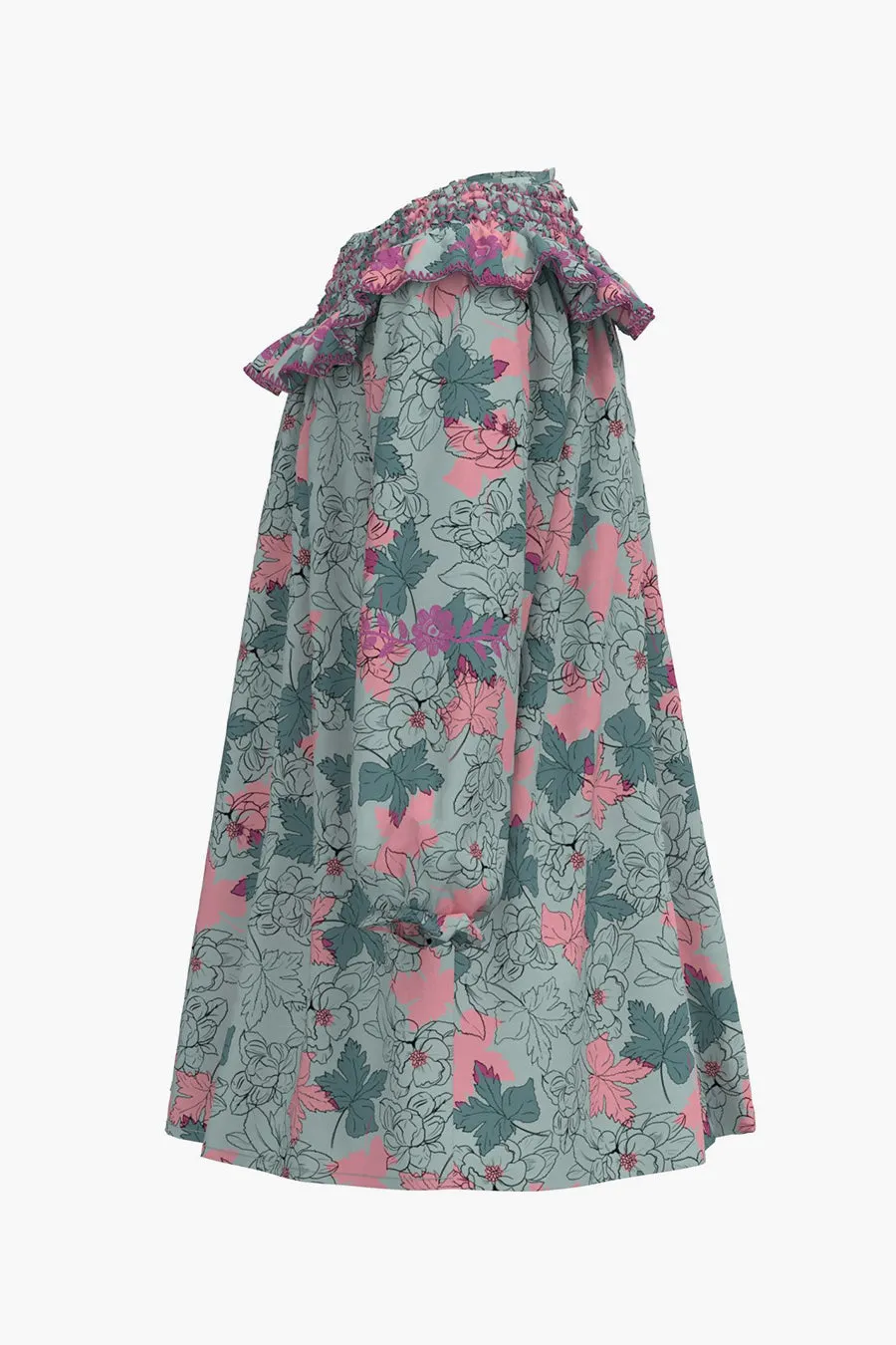 Girls Dress Peek Kids Smocked Collar