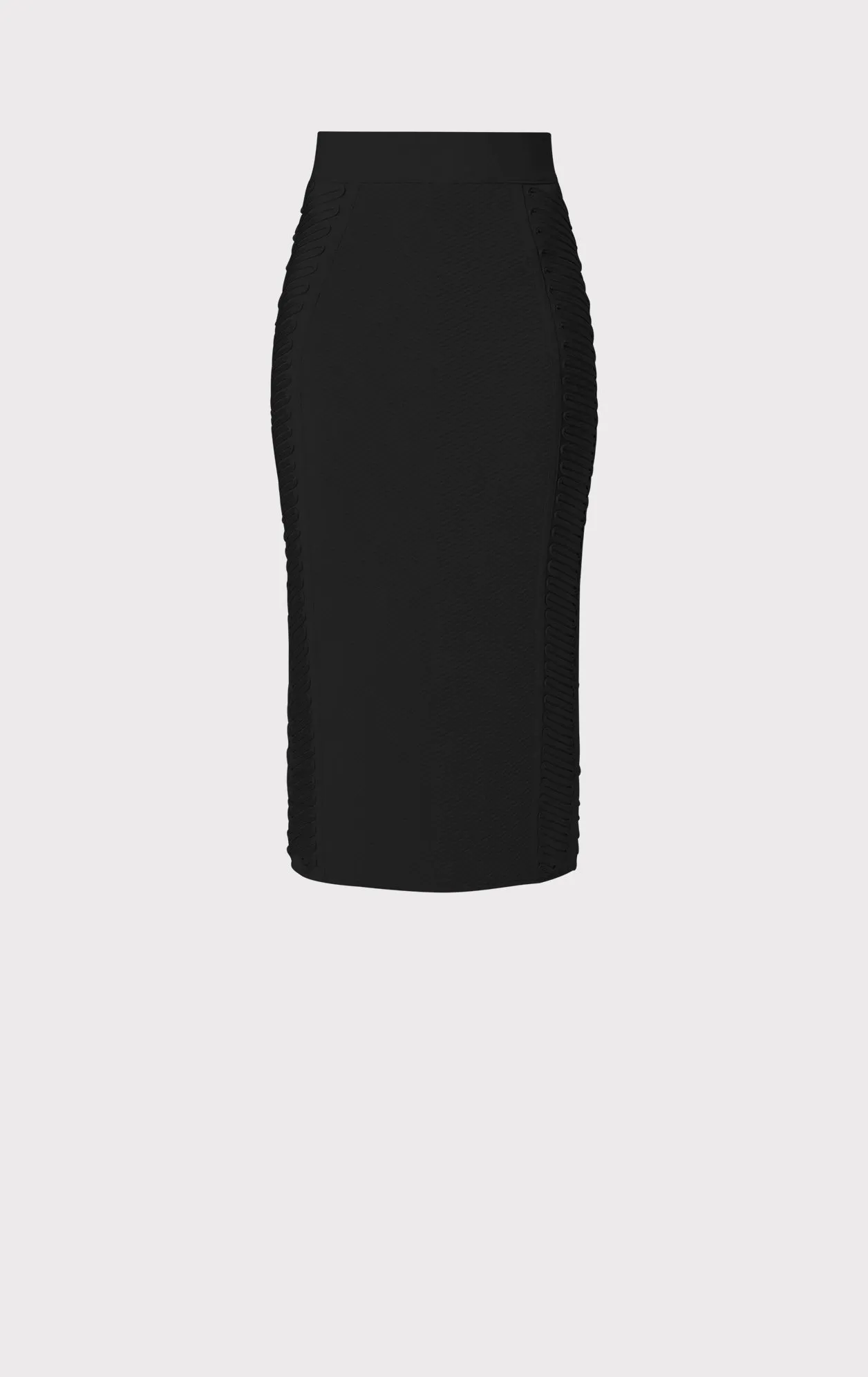 HERVÉ LÉGER X LAW ROACH RIBBON EMBROIDERED MIDI SKIRT