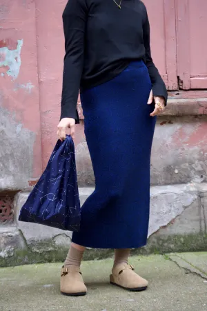 ICHI Cody Maritime Blue Skirt
