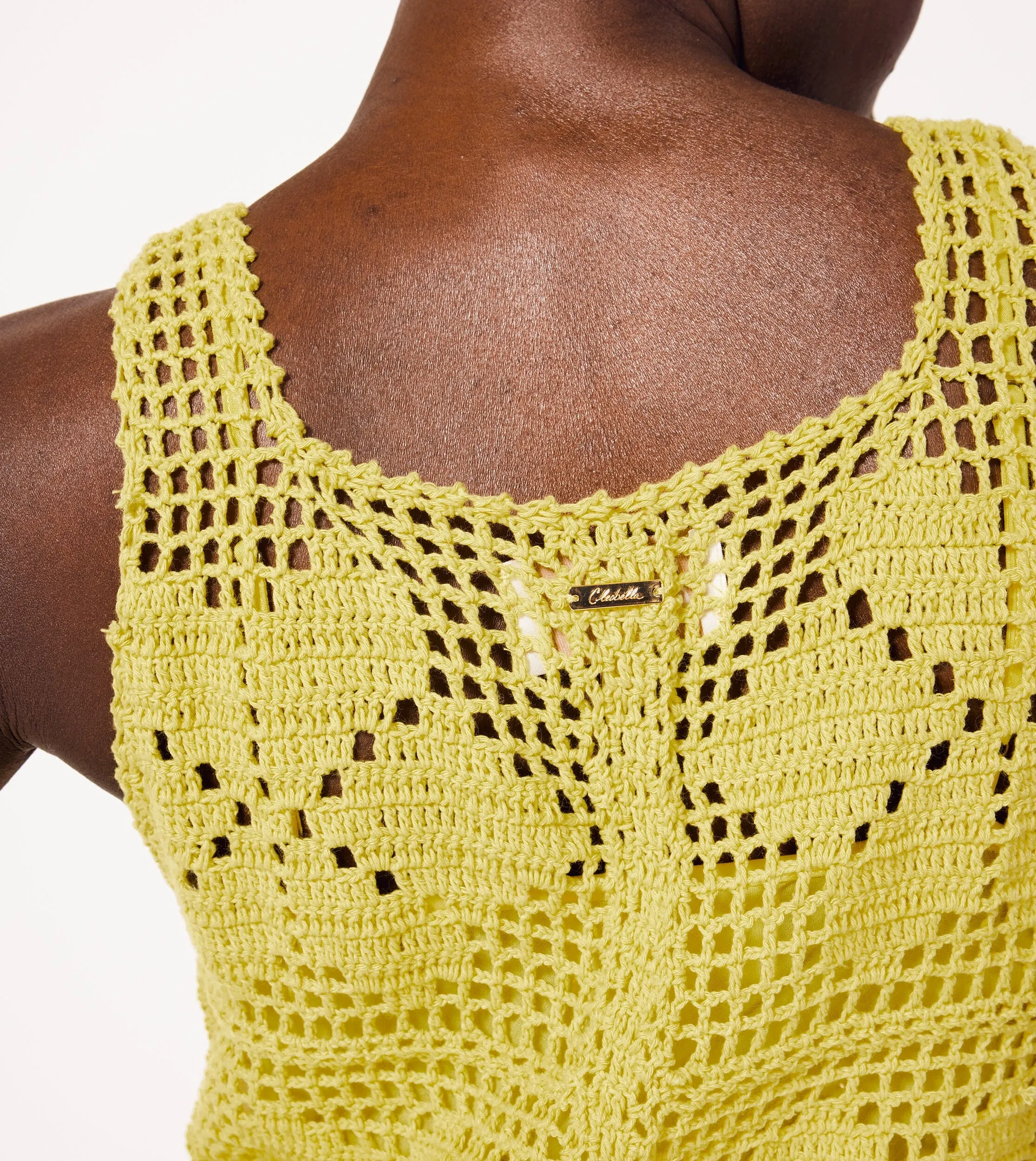 Joy Crochet Ankle Dress | Yellow