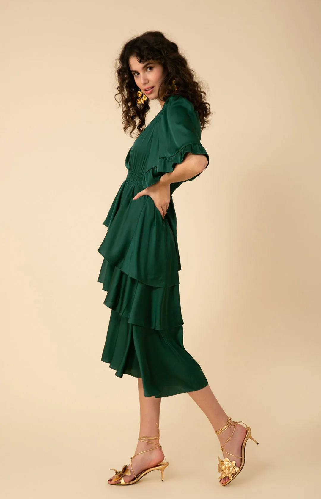 Joy Tiered Midi Dress