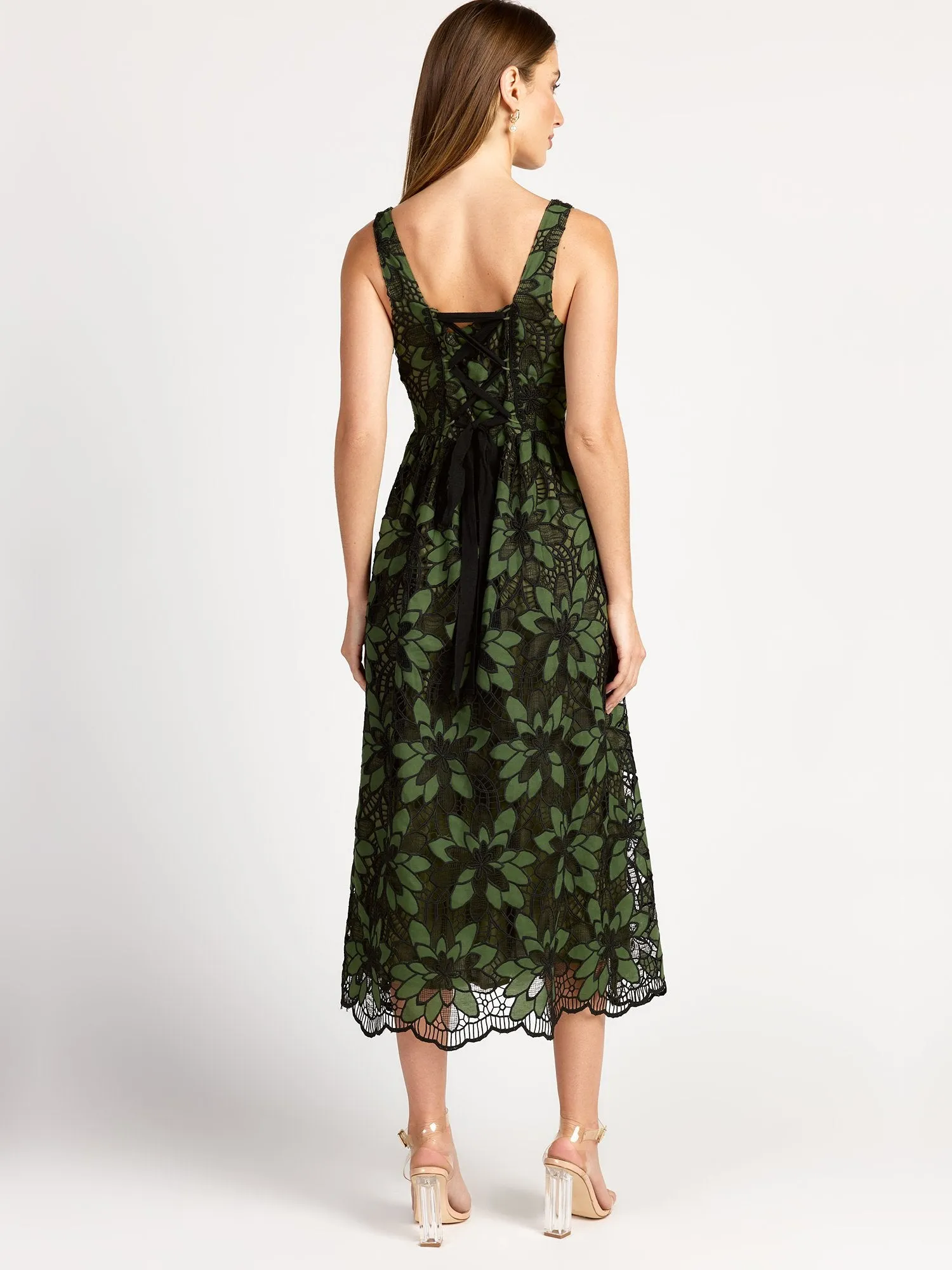 Just Me Floral Eyelet Midi Dress - Brands We Love
