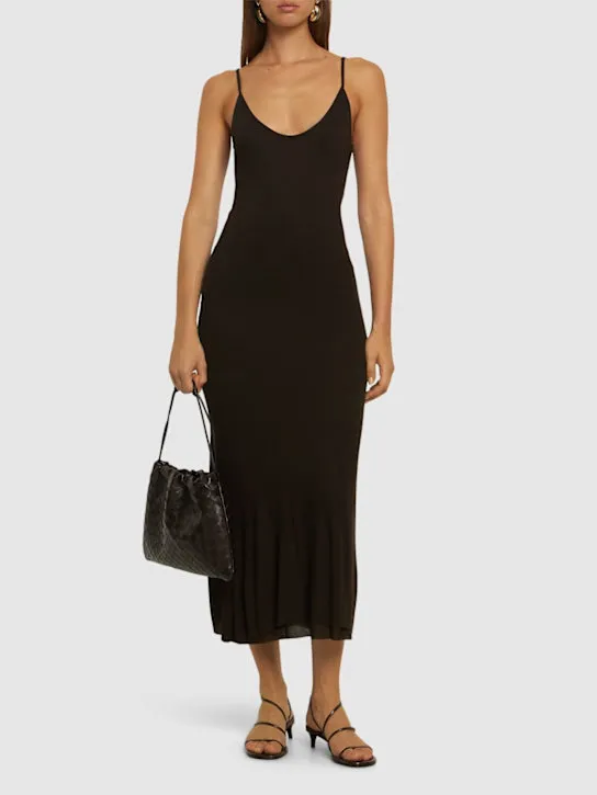 Khaite   Leesal viscose midi dress 