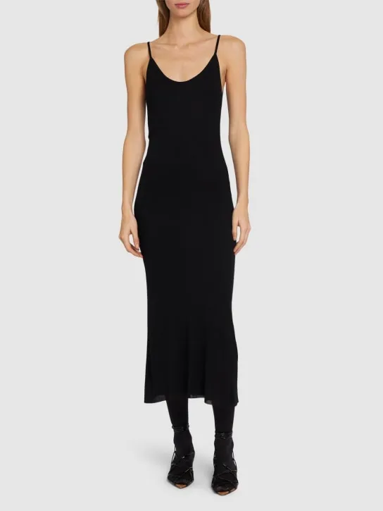 Khaite   Leesal viscose midi dress 