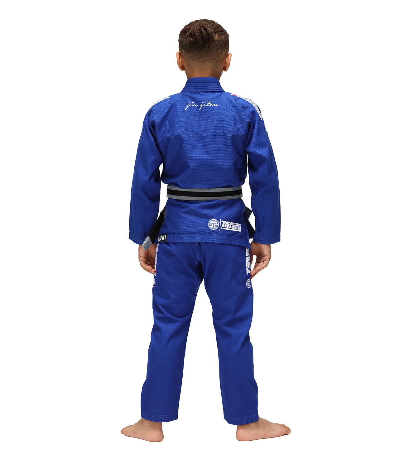 Kimono Copii Brazilian Jiu Jitsu TATAMI Elements Superlite Gi - Albastru (Centura Alba Inclusa)