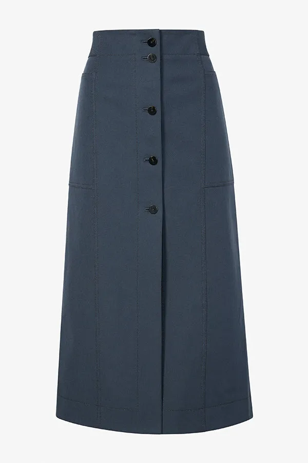 Lane Skirt - Eco Better Than Denim :: Dusty Indigo