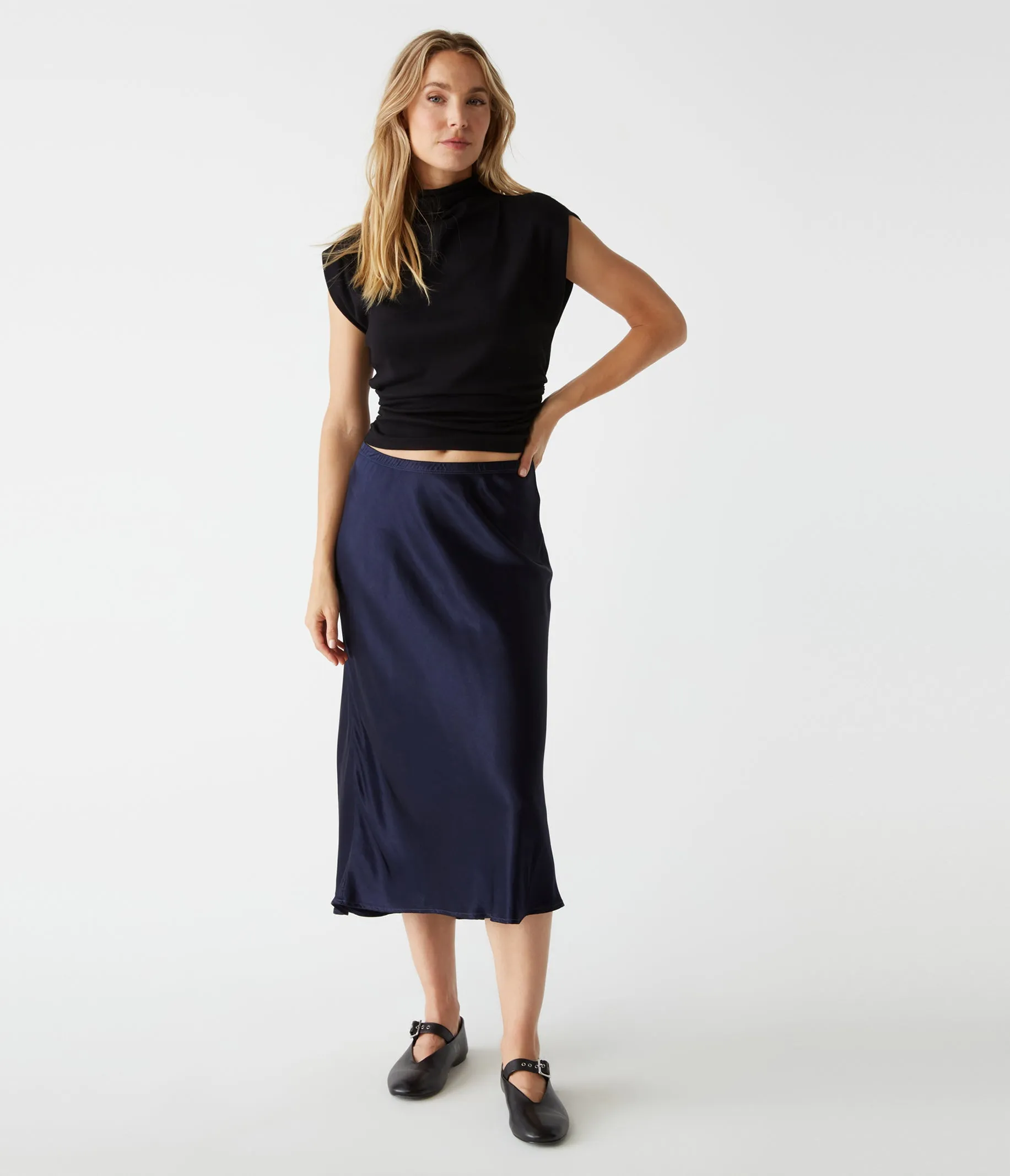Leila Bias Midi Skirt