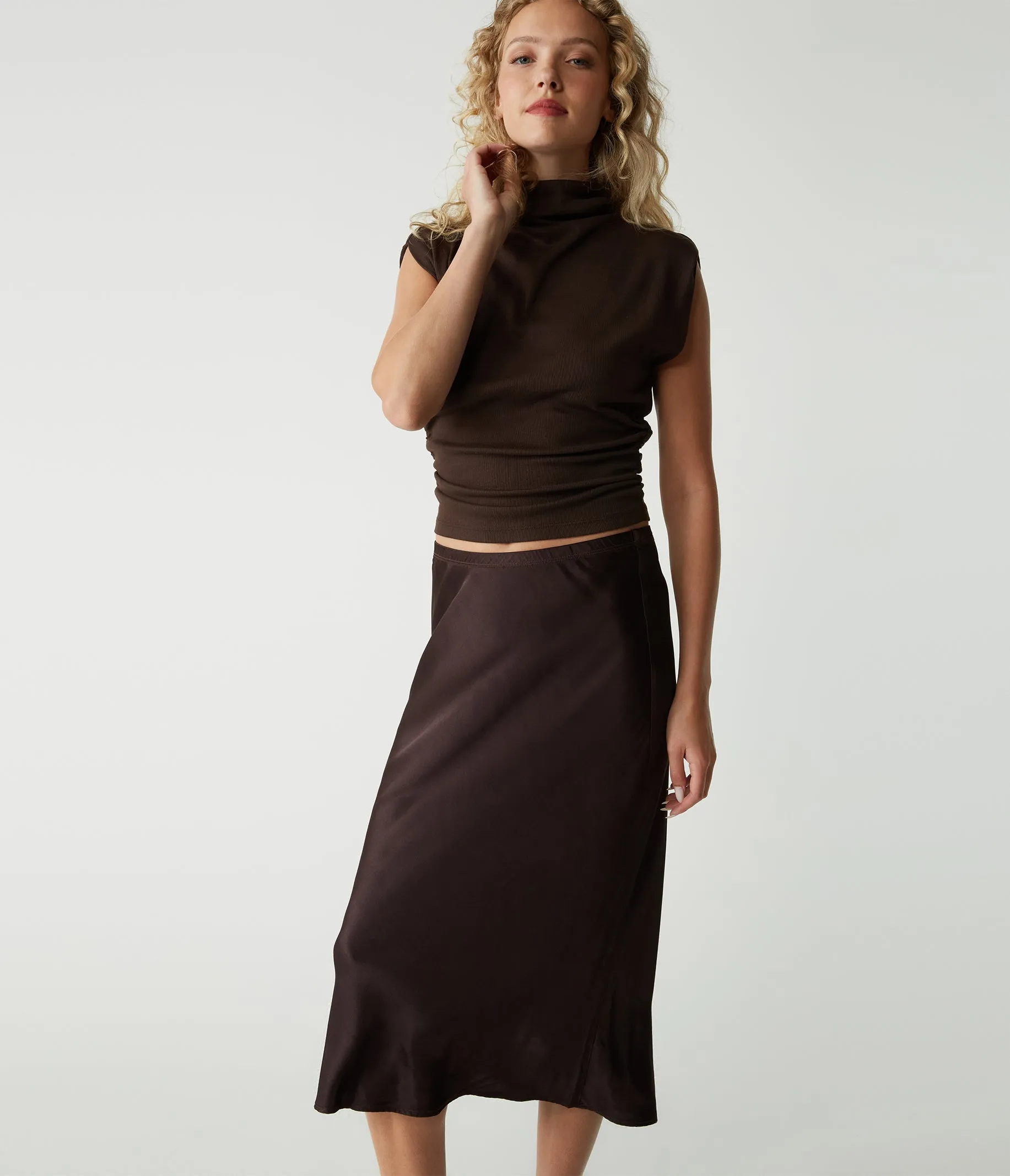 Leila Bias Midi Skirt
