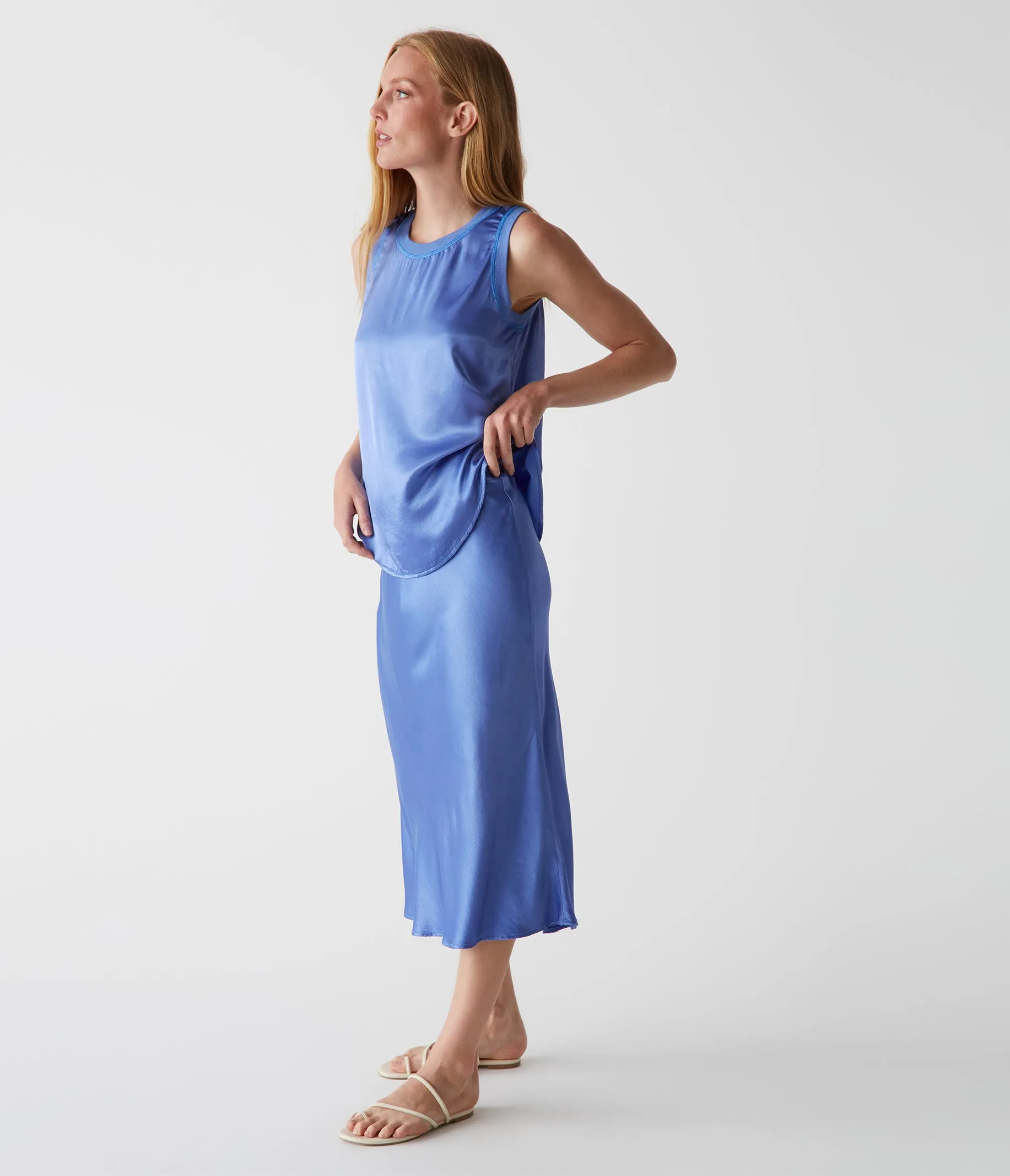 Leila Bias Midi Skirt