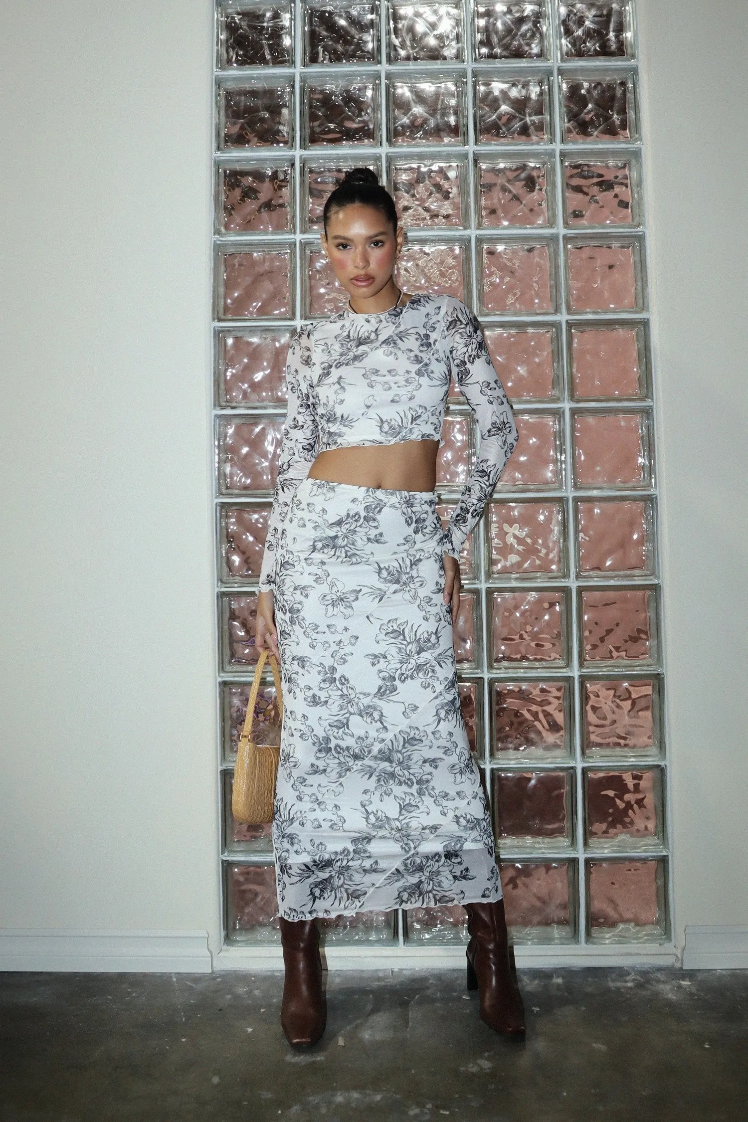 Louisa Midi Skirt Vine