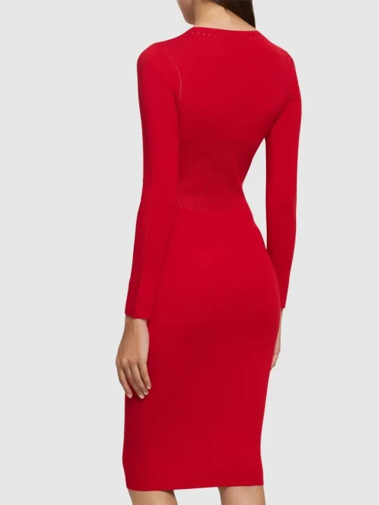 Max Mara   Comica long sleeved jersey midi dress 