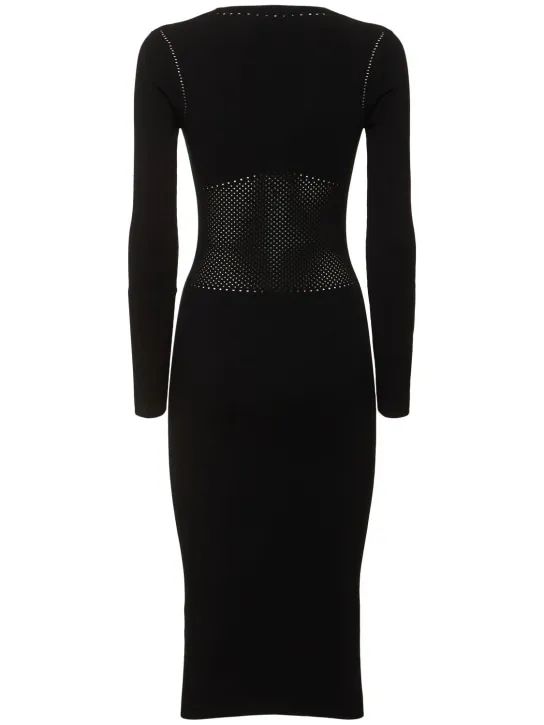 Max Mara   Comica long sleeved jersey midi dress 