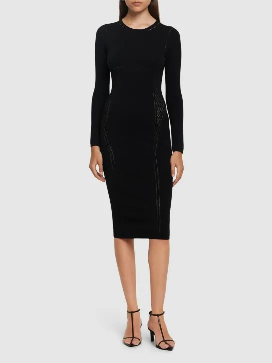 Max Mara   Comica long sleeved jersey midi dress 