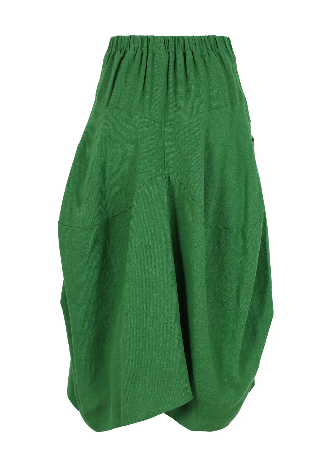 Milwaukee Fiesta Skirt Emerald Green in Slub Linen
