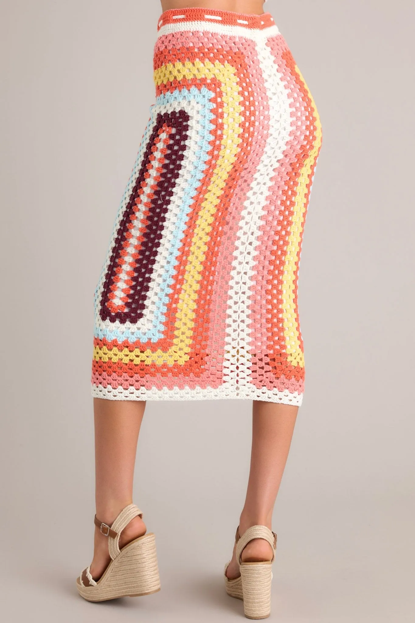 MINKPINK Gardenia Crochet Knit Skirt