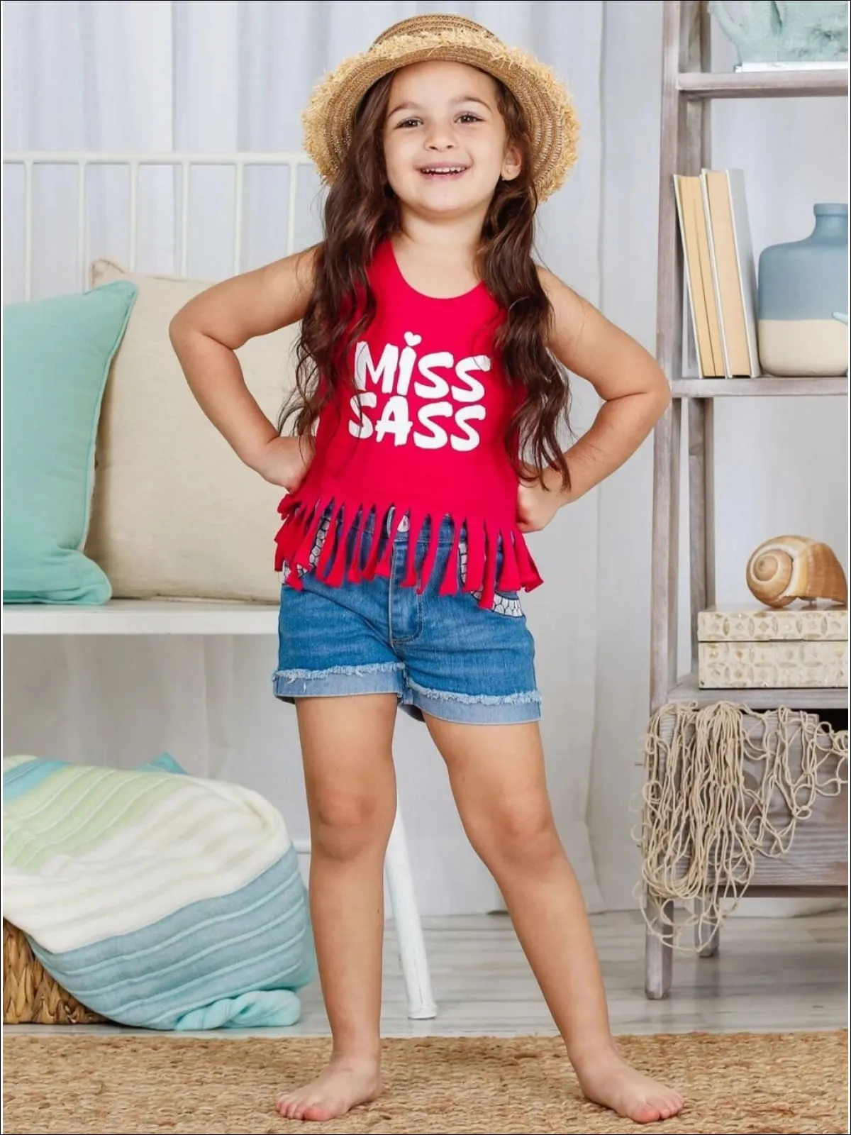 Miss Sass Fringe Tank Top