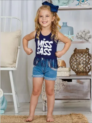 Miss Sass Fringe Tank Top