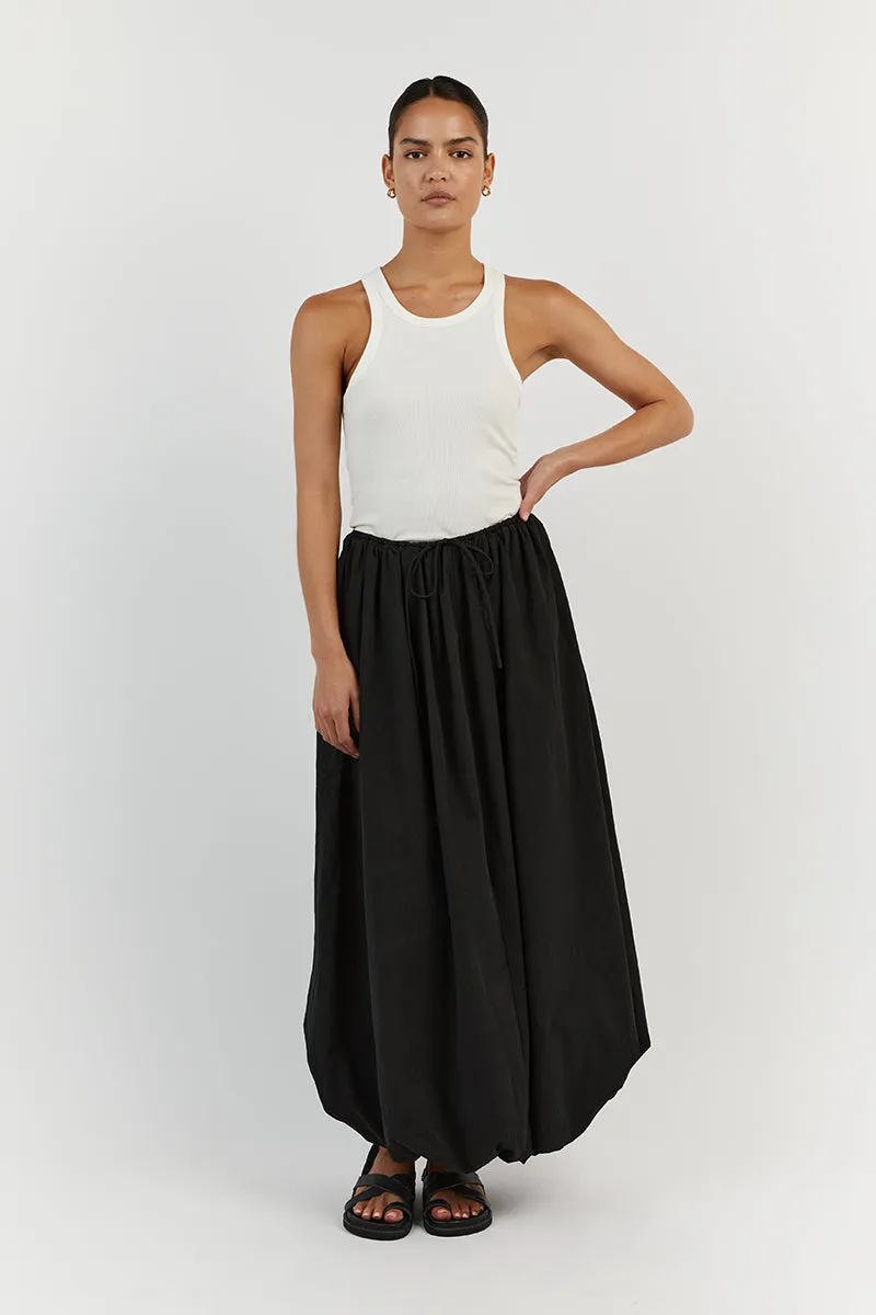 MONTY BLACK BUBBLE COTTON SKIRT