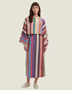 Multicolored Long Sleeve Stripe Top