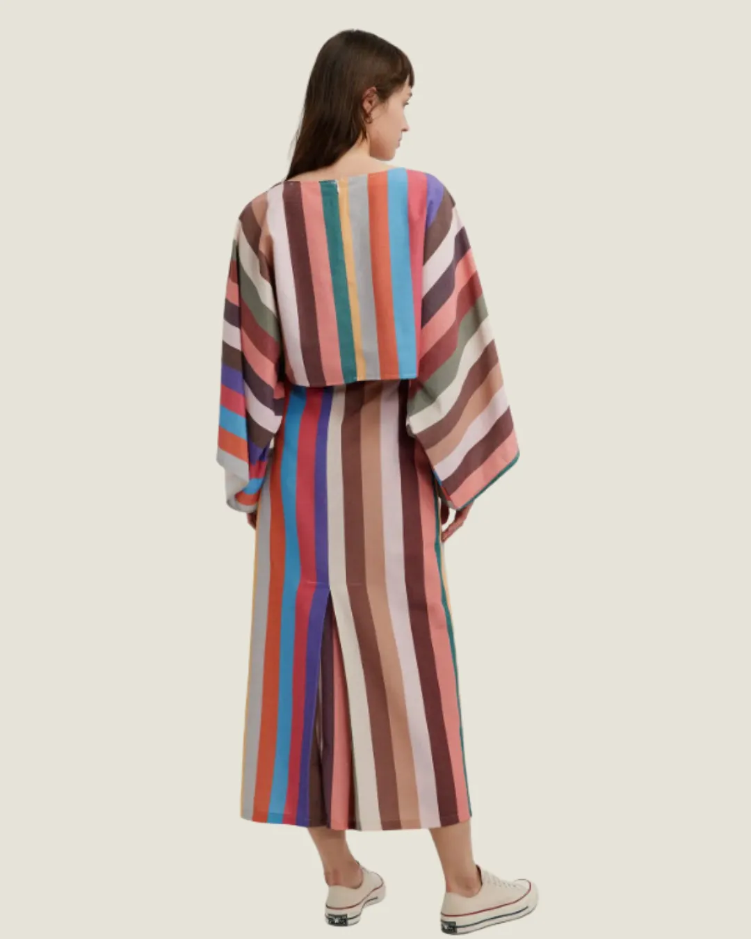 Multicolored Long Sleeve Stripe Top