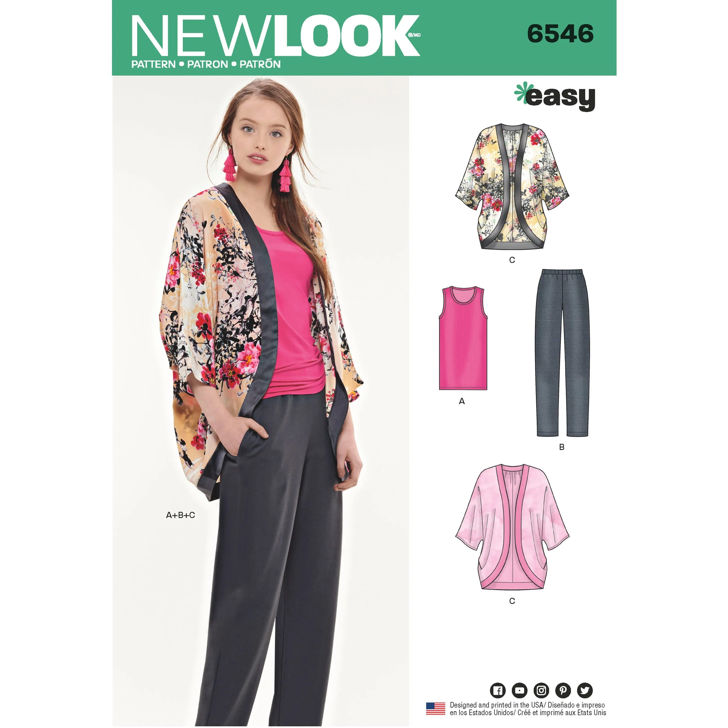 New Look Sewing Pattern 6546 - Misses' Seperates
