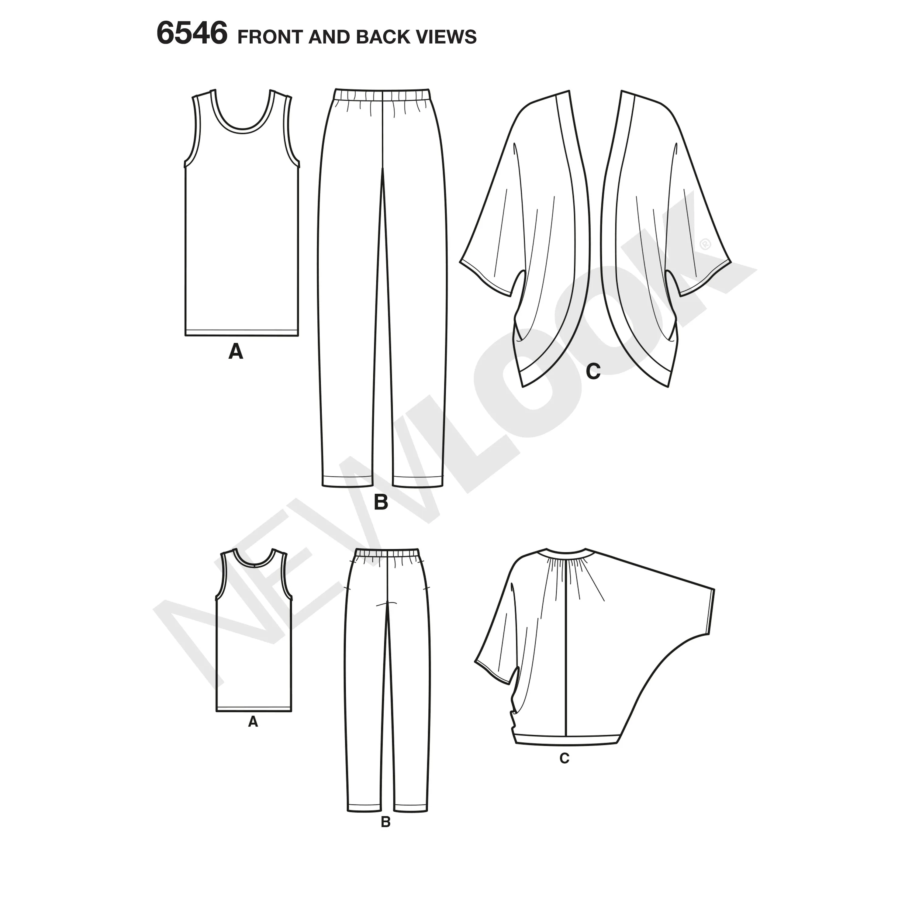 New Look Sewing Pattern 6546 - Misses' Seperates