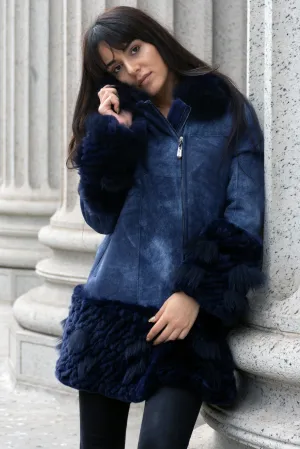NEWHAVEN - Merino and Rex Rabbit&nbsp;Long Jacket