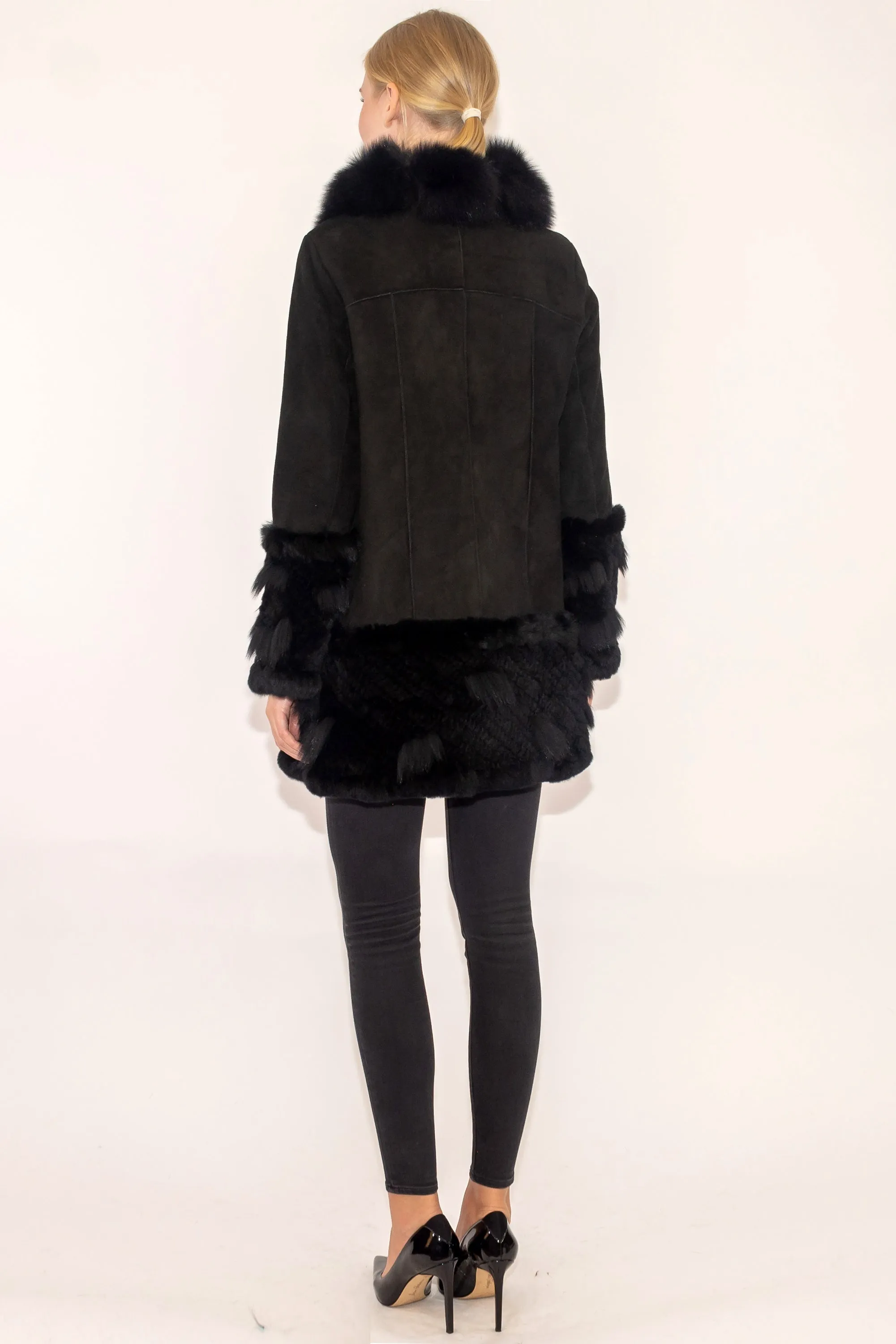 NEWHAVEN - Merino and Rex Rabbit&nbsp;Long Jacket