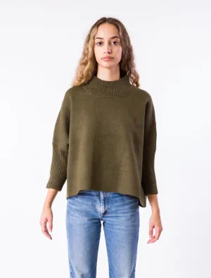 Olive Aja Crop Sweater