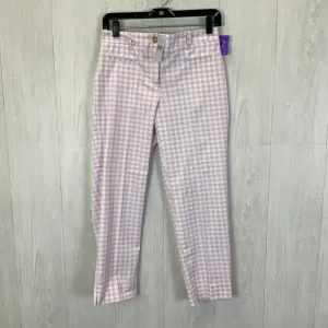 Pants Dress By Ann Taylor In Purple & White, Size: 0