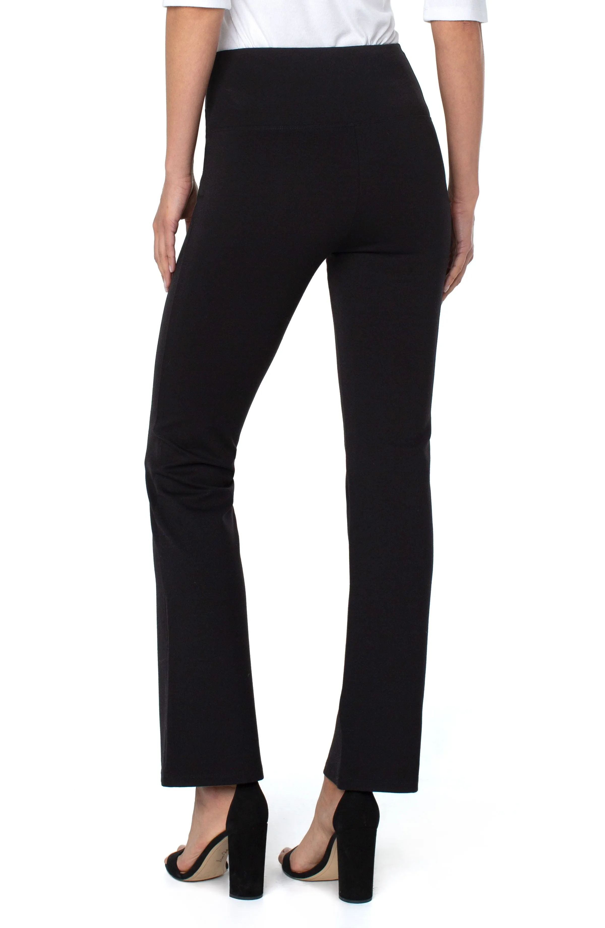 Pearl Full-Length Flare with Pintucks | Black
