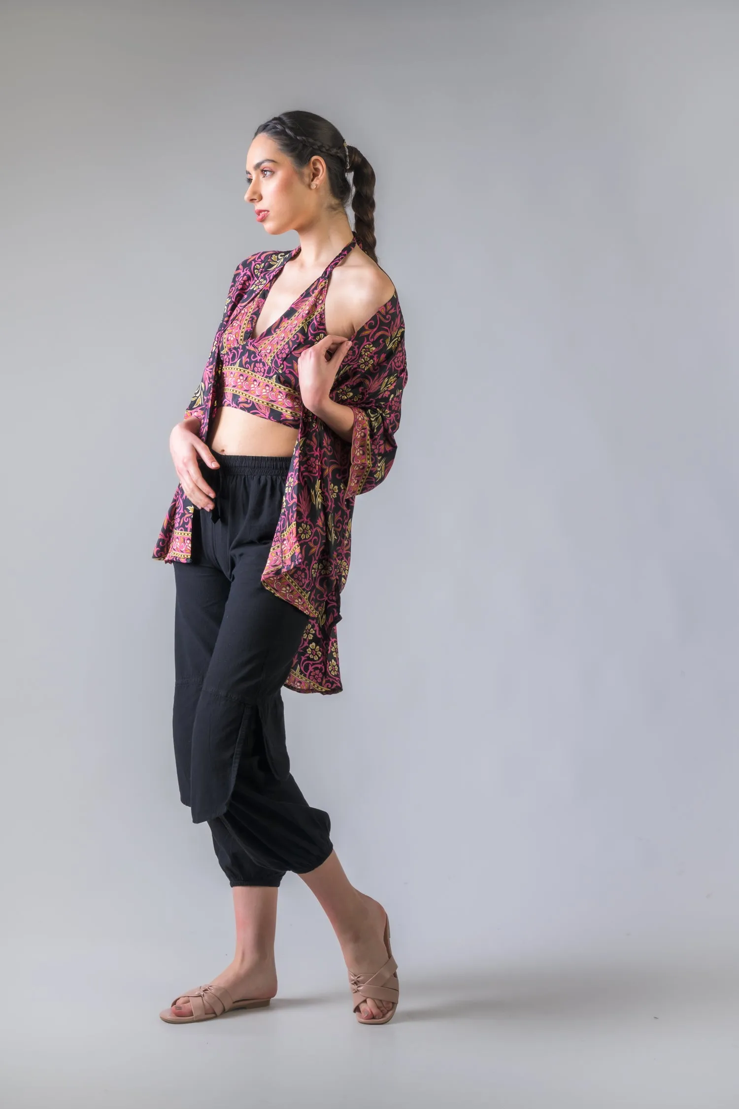 Rhea Fire Flower Kimono
